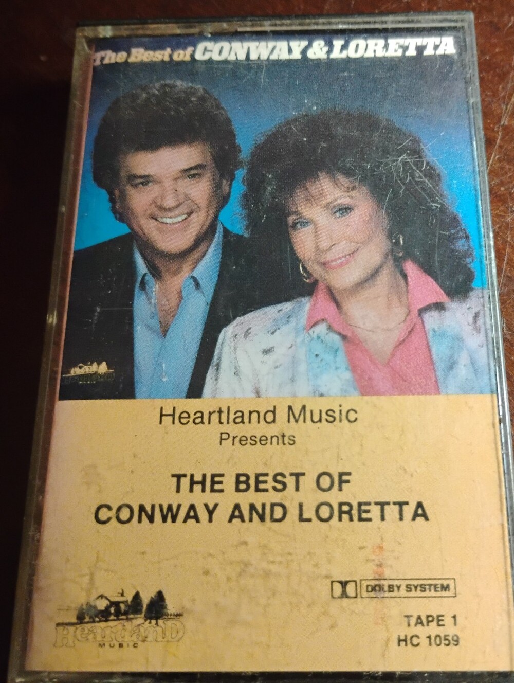 The Best of Conway & Loretta Cassette Tape - Blue and Cream